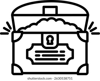 Treasure Chest New Creative Icon Design Vector