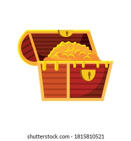 treasure chest on white background vector illustration design