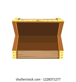 A treasure chest open wide. 