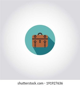 Treasure chest - pirate icon, web symbol, app design element, vector illustration