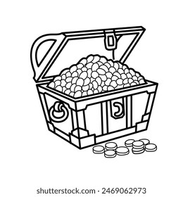 Treasure chest in sketch