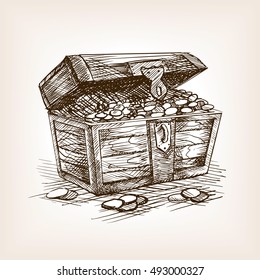 Treasure chest sketch style