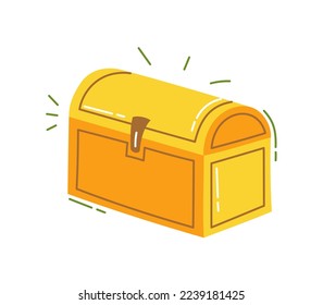 Treasure Chest St. Patrick's Day Vector Illustration Flat 