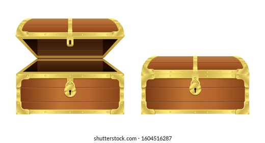 Treasure chest vector design illustration isolated on white background