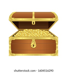 Treasure chest vector design illustration isolated on white background