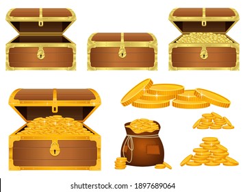 Treasure chest vector design illustration isolated on white background