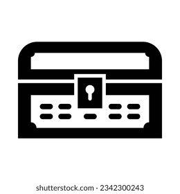 Treasure chest Vector Glyph Icon For Personal And Commercial Use.
