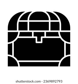 Treasure Chest Vector Glyph Icon For Personal And Commercial Use.
