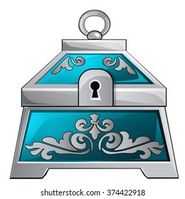 The treasure chest. Vector illustration.