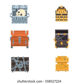 Treasure chest vector illustration.
