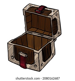 Treasure chest vector illustration isolated on white background
