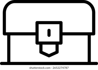 Diseño de icono de línea de Vector de cofre del tesoro