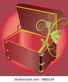 treasure chest with vine