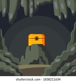 Treasure. Chest. Wooden chest with jewels. pirate win prize wealth golden cash metal coin wood ancient wooden reward gemstone gold, money. Treasure wooden chest. Chest cartoon vector illustration.