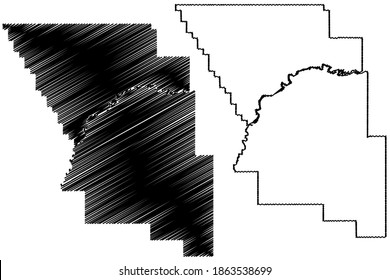 Treasure County, Montana (U.S. county, United States of America, USA, U.S., US) map vector illustration, scribble sketch Treasure map