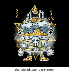  treasure design geometric cartoon tshirt design template