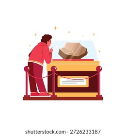 Tesoro mostrado dentro de una Ilustración vectorial de vidrio EPS 10 Archivo 	