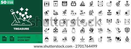 Treasure Duotone  Editable Icons set