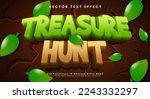 Treasure hunt editable vector text effect with a  jungle theme.