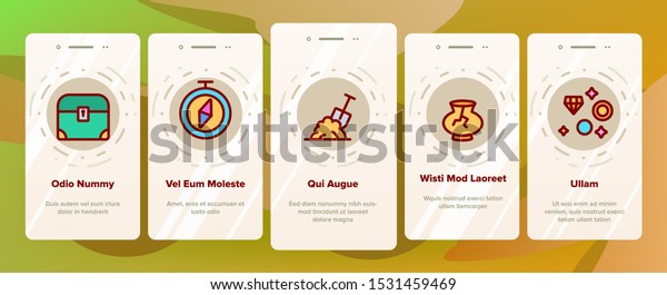 Treasure Hunter Onboarding Mobile App Page Stock Vector Royalty Free 1531459469