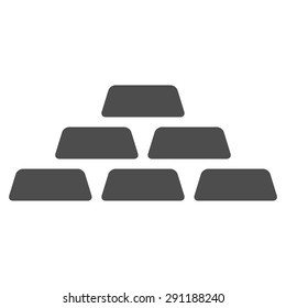 Treasure icon from Commerce Set. Vector style: flat symbol, gray color, rounded angles, white background.