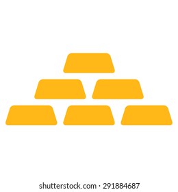 Treasure icon from Commerce Set. Vector style: flat symbol, yellow color, rounded angles, white background.