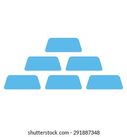 Treasure icon from Commerce Set. Vector style: flat symbol, blue color, rounded angles, white background.
