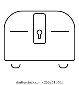 Schatzsymbol auf weißem Hintergrund, Vektorgrafik.