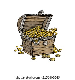 Icono del tesoro. Ilustración vectorial eps10