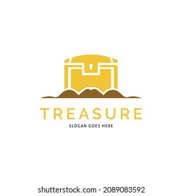 Treasure Icon Vector Logo Template Illustration Design