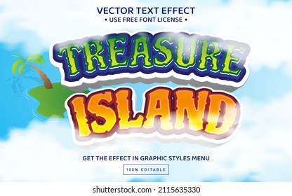 Treasure Island 3D Editable Text Effect Template