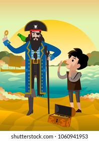 treasure island pirate captain