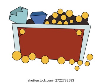 Treasure isolated on a white background