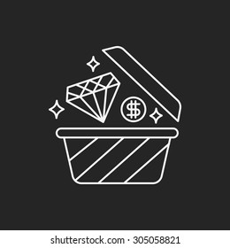 Treasure line icon