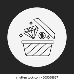 Treasure line icon