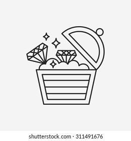 Treasure line icon