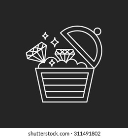 Treasure line icon