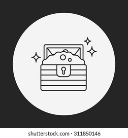 Treasure line icon