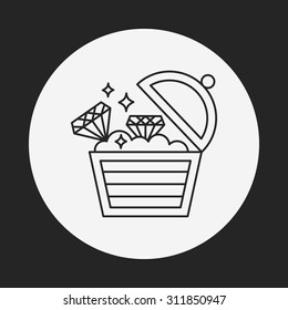 Treasure line icon