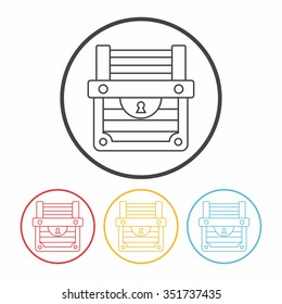 Treasure line icon