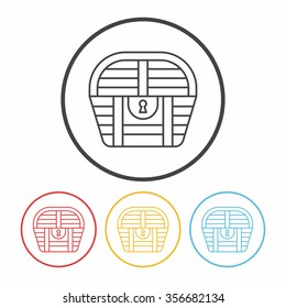 Treasure line icon
