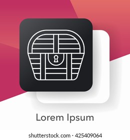 Treasure line icon