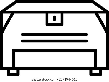 Treasure Line Vector Icon Design