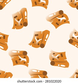 treasure map , cartoon seamless pattern background