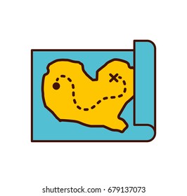 treasure map game icon