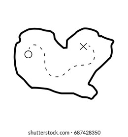 treasure map game icon