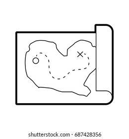 treasure map game icon