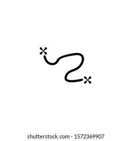 Treasure map icon. Camping travel symbol. Logo design element