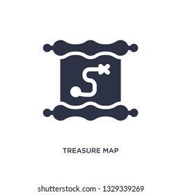 treasure map icon. Simple element illustration from literature concept. treasure map editable symbol design on white background. Can be use for web and mobile.
