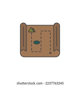 the treasure map icon is suitable for your web, apk or project with the theme of medieval wars